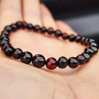 Adults Elastic Polished Cherry Amber Bracelet