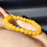 Adults Elastic Raw Honey Amber Bracelet