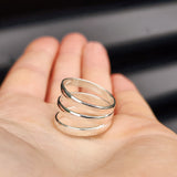 (T) Handmade Solid Sterling Silver Cage Ring