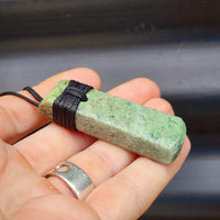 NZ Greenstone Pounamu Toki Pendant Necklace (N84)