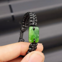 New Zealand Greenstone One Off Macrame Bracelet (1A3-663)