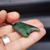 NZ Greenstone Pounamu Pendant Necklace (N86)