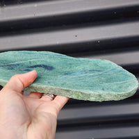 740g Raw New Zealand Greenstone / Pounamu Carving Slices (R14B184)