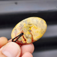 Natural Polished Crazy Lace Agate Pendant (1BBB8)