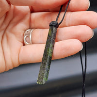 NZ Greenstone Pounamu Toki Pendant Necklace (N60)