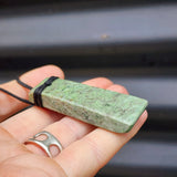 NZ Greenstone Pounamu Toki Pendant Necklace (N78)