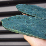 823g Raw New Zealand Greenstone / Pounamu Carving Slices (R14B187)