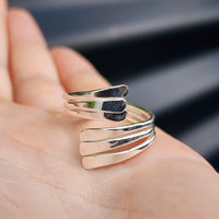 (adjustable) Handmade Solid Sterling Silver Cage Ring