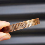 Copper Magnetic Geometric Cuff Bracelet