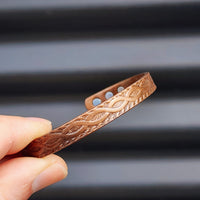 Copper Magnetic Braid Cuff Bracelet