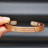 Copper Magnetic Geometric Cuff Bracelet