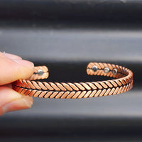 Copper Magnetic Grain Cuff Bracelet