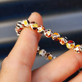 Adults Elastic Amber Bracelet - Mosaic Amber