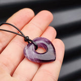 Natural Amethyst Heart Pendant Necklace