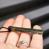 NZ Greenstone Pounamu Toki Pendant Necklace (N60)