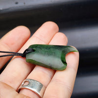 NZ Greenstone Pounamu Pendant Necklace (N86)