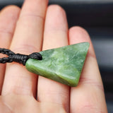 New Zealand Greenstone Pounamu Pendant Necklace (AJJC1794)