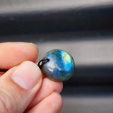 Natural Labradorite Round Pendant Necklace (1BBB260)