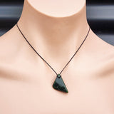 New Zealand Greenstone Pounamu Pendant Necklace (AJJC1824)