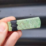 NZ Greenstone Pounamu Toki Pendant Necklace (N84)