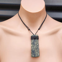 NZ Greenstone Pounamu Toki Pendant Necklace (N88)