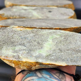 1kg Raw New Zealand Greenstone / Pounamu Carving Slices (R14B80)