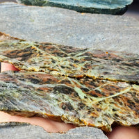 1kg Raw New Zealand Greenstone / Pounamu Carving Slices (R14B105)