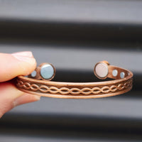 Copper Magnetic Celtic Cuff Bracelet