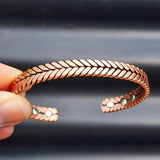 Copper Magnetic Grain Cuff Bracelet