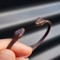 Handmade Copper Snake Cuff Bracelet