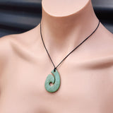 NZ Greenstone Pounamu Hei Matau Pendant Necklace (P7X3)