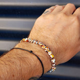 Adults Elastic Amber Bracelet - Mosaic Amber