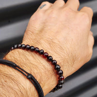 Adults Elastic Polished Cherry Amber Bracelet