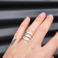 (T) Handmade Solid Sterling Silver Cage Ring