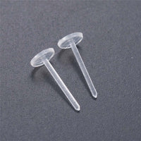 Clear Ear Stud Transparent Earring Piercing Retainer