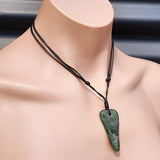 New Zealand Greenstone Pounamu Pendant Necklace (AJJC2143)