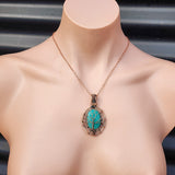 Handmade Copper & Natural Amazonite Wire Wrap Necklace