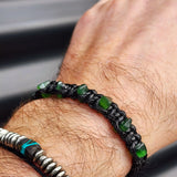 Greenstone Macrame Bracelet - 8 Stones