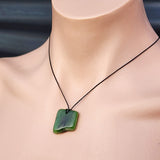 New Zealand Greenstone Pounamu Pendant Necklace (AJJC1842)