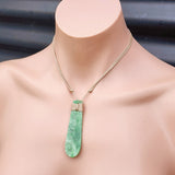 NZ Greenstone Pounamu Toki Pendant Necklace (N71)