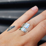 (adjustable) Handmade Solid Sterling Silver Cage Ring