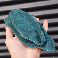 823g Raw New Zealand Greenstone / Pounamu Carving Slices (R14B187)