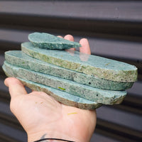 1kg Raw New Zealand Greenstone / Pounamu Carving Slices (R14B119)