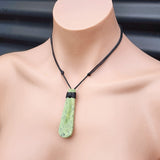 NZ Greenstone Pounamu Toki Pendant Necklace (N93)