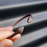 Handmade Copper Snake Cuff Bracelet