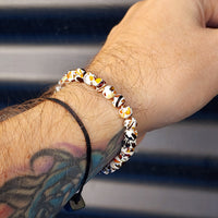 Adults Elastic Amber Bracelet - Mosaic Amber