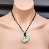 New Zealand Greenstone Pounamu Koru Pendant Necklace