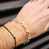 Solid Sterling Silver Handmade Chunky Chain Bracelet