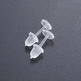 Clear Ear Stud Transparent Earring Piercing Retainer