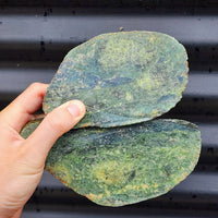 1kg Raw New Zealand Greenstone / Pounamu Carving Slices (R14B88)